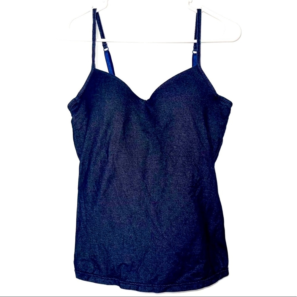 Sweetheart padded camisole top - Blue jean
